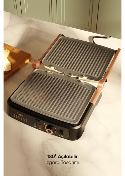 FR-TM01 Vintage Retro Izgara ve Tost Makinesi 6 Dilim Kapasiteli 2000W modelleri