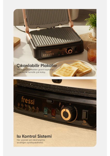 FR-TM01 Vintage Retro Izgara ve Tost Makinesi 6 Dilim Kapasiteli 2000W fırsatları