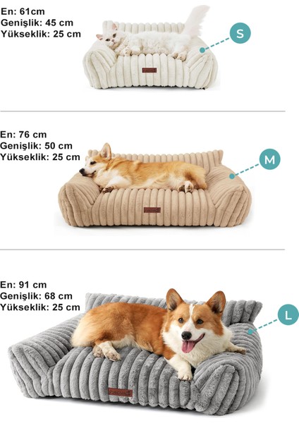 Kürk Peluş Kedi Köpek Evcil Hayvan Yatağı PatiChill Yıkanabilir Kaymaz Taban Luna Lüks Ortopedik Su Geçirmez Krem fırsatları