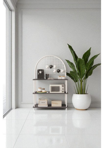 Çevir Kur Antrasit BD Kahve Köşesi Dolabı, , Mutfak Düzenleyici 71*136*35 cm