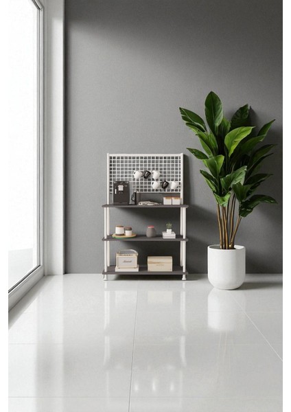 Çevir Kur Antrasit Bd Kahve Köşesi Dolabı, Mutfak Standı, Mutfak Dolabı, Mutfak Düzenleyici 71x136x35 cm