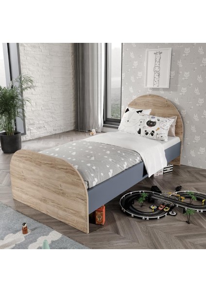 Izmir Çocuk Odası Takımı Tamamı Mdf Antrasit ve Flora