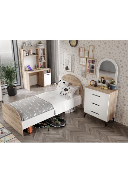 Ildır Çocuk Odası Takımı 4 Parça Tamamı Mdf Flora Beyaz fiyatları