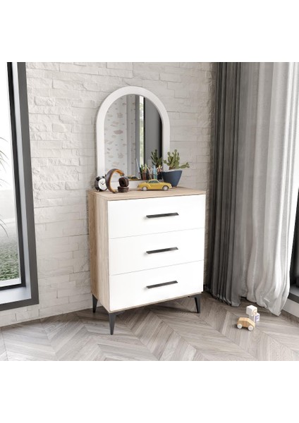 Ildır Çocuk Odası Takımı 4 Parça Tamamı Mdf Flora Beyaz