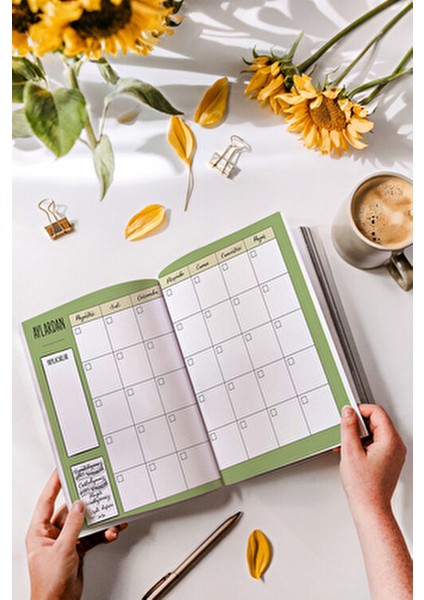 Sun Flower Planlama Defteri A5 80 Sayfa Çok Renkli Karton Kapaklı modelleri