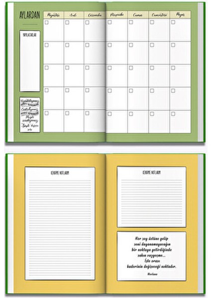 Sun Flower Planlama Defteri A5 80 Sayfa Çok Renkli Karton Kapaklı