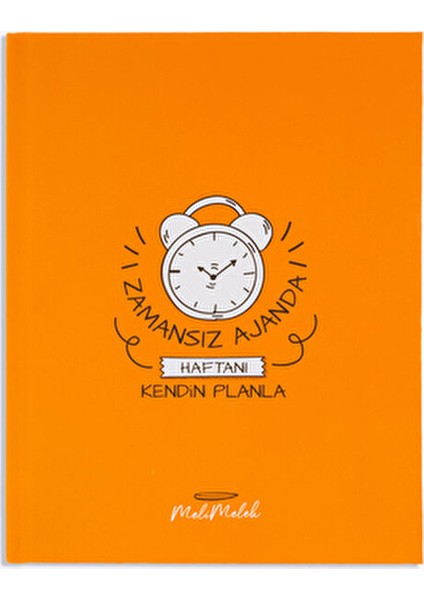 Meli Melek Zamansız Ajanda Turuncu Renkli Haftalık Planlama 1 Adet 21x29 cm Ölçülerle modelleri