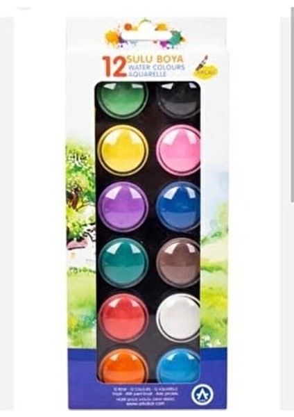 Sulu Boya Seti 12 Renk Fırçalı 12 Parça Çocuklar İçin Eğlenceli Boyama modelleri