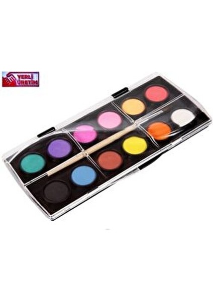 Suluboya Seti 12'li Ahşap Fırça ile Çocuklar İçin Eğlenceli Sanat Deneyimi modelleri