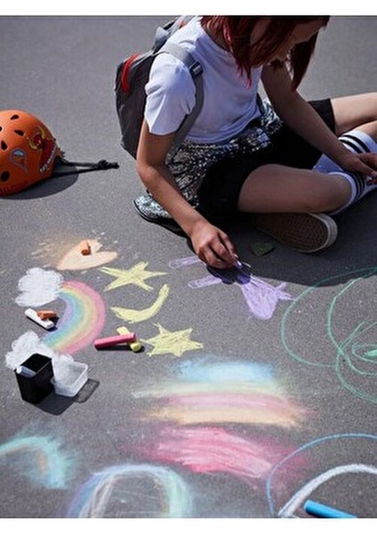 Mala Tebeşir Seti 9 Adet Çeşitli Renkler Çocuklar İçin Eğlenceli Boyama Araçları