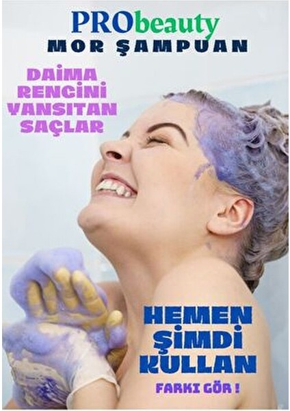 Mor Şampuan Boyalı Saçlar İçin Renk Koruyucu Etki 500 ml Tuzsuz Parabensiz fırsatları