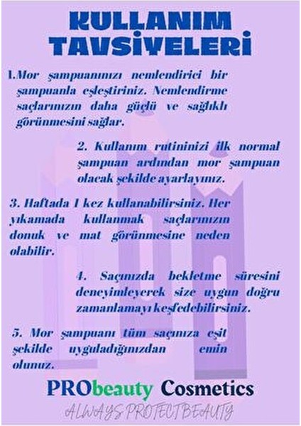 Mor Şampuan Boyalı Saçlar İçin Renk Koruyucu Etki 500 ml Tuzsuz Parabensiz