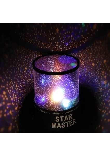 Star Master Pilli Gökyüzü Projeksiyonlu Led Renkli Yıldızlı Tavan Işık Yansıtma Gece Lambası modelleri