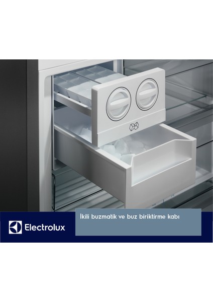 LNT7MD58B 700 Serisi TwinTech No Frost D Enerji Sınıfı Inverter Alttan Donduruculu Buzdolabı Koyu Inox