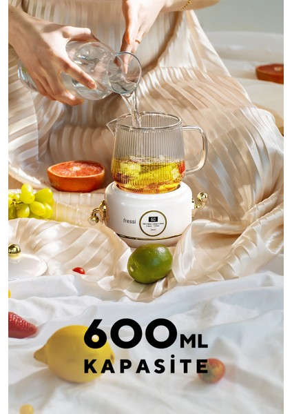 YSB-GC02 Eiffel Beyaz 600ml Elektrikli Çok Fonksiyonlu Cam Su Isıtıcısı Kettle Bitki Çayı Makinesi fiyatları