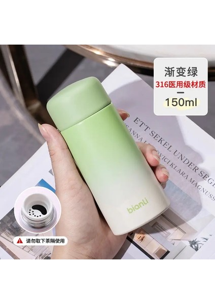 Öğrenci Mini Cep Kupası 304 Paslanmaz Çelik Kızlar Değer Termos Kupası 316 Gıda Sınıfı Liner Kapasitesi: 101-200ML/RENK: A (Yurt Dışından)