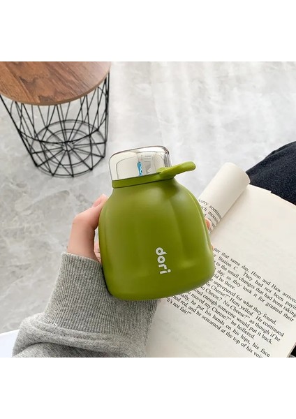250ML Mini Balkabağı Termos Paslanmaz Çelik Vakum Şişesi Ip ile Taşınabilir Sevimli Kupa Kız Öğrenci Termal Su Şişesi Vakum Keklik: 250ML/RENK: Pembe (Yurt Dışından)