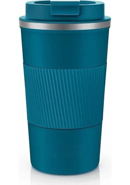Paslanmaz Çelik Akıllı Kahve Tumbler Termos Kupası Akıllı Sıcaklık Ekran Taşınabilir Seyahat Kupası 380ML 510ML Kapasite: 301-400ML/RENK: Mavi (Yurt Dışından)