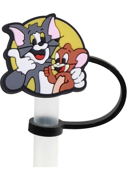 Kedi Fare Hayvan Saman Kapak Kapağı Yeniden Kullanılabilir Içme Tozu Kapağı Glas Fincan Aksesuarları, Saman Toppers 10MM Silikon Saman Kapak Rengi: 1pcs-07 (Yurt Dışından)