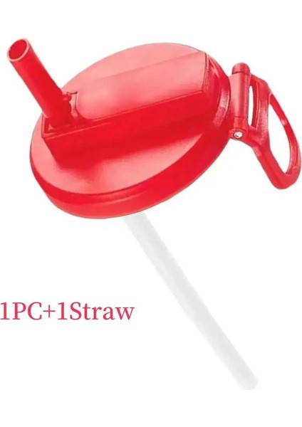 Seyahat Can Kapakları Silikon Pipetler Konserve Içecekler Için Kapaklar Bira Suyu Bpa Içermeyen Kapaklar Yeniden Kullanılabilir Kavanoz Kapak Aksesuar Renk: Kırmızı Saman (Yurt Dışından)