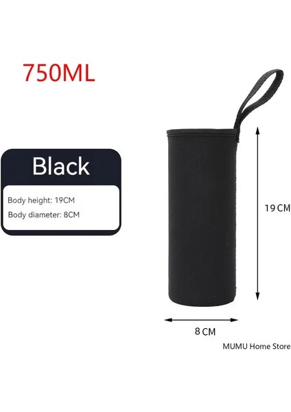 750/1000/1500ML Spor Su Şişesi Kılıfı Yalıtımlı Çanta Siyah Şişe Taşıyıcı Yalıtımlı Torba Kupa Şişesi Spor Kupası Bagcolor: SIYAH-1500ML (Yurt Dışından)