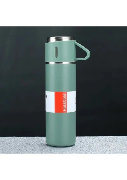 500ML 304 Paslanmaz Çelik Vakum Yalıtımlı Şişe, Taşınabilir Şişe, Ofis Si, Iş Tarzı Kahve Kupası, Termal Kupa Kapasitesi: 500ML/RENK: Yeşil (Yurt Dışından)