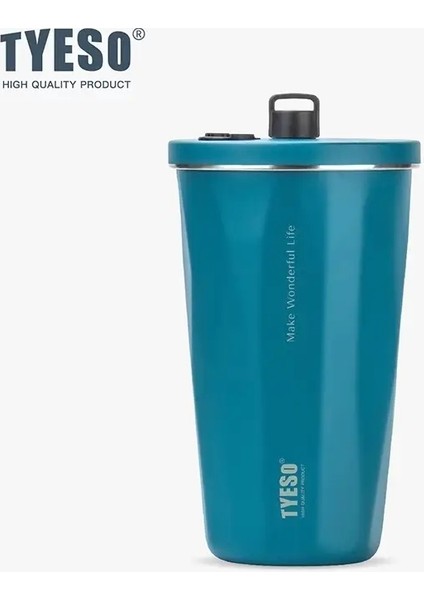 Tyeso 8848A Kapasite 600ML Paslanmaz Çelik Termos Kahve Kupa Çift Duvar Taşınabilir Şişe Vakum Yalıtımlı Saman Su Kupa Capacity: 600ML/RENK: Leylak Menekşe (Yurt Dışından)
