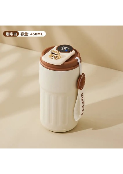 Akıllı Termal Şişe Ekran Sıcaklık Termal Kupa 304 Paslanmaz Çelik Gıda Rüyası Kahve Şişesi Için Termos Kişilik Kupası Kapasite: 450ML/RENK: Çikolata (Yurt Dışından)