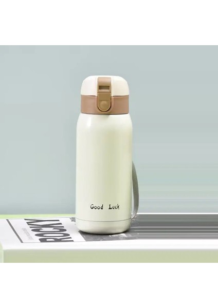 Yaratıcı Sevimli Termos Kupası 304 Paslanmaz Çelik Taşınabilir Yalıtılabilir Kupa Mini Çocuk Termos Şişesi Termos Cupcolor: Beige 200ML (Yurt Dışından)