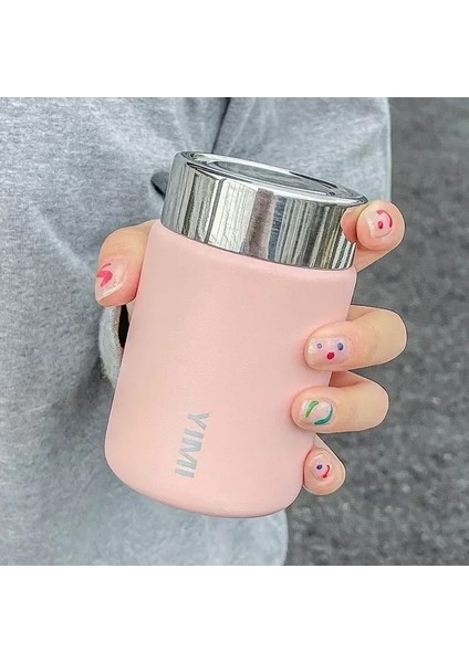 230ML Mini Paslanmaz Çelik 316 Termos Kupa Moda Taşınabilir Cep Vakum Şişesi Kahve Çayı Termal Su Şişesi Tumbler Kapasite: 230ML/RENK: Pembe (Yurt Dışından)