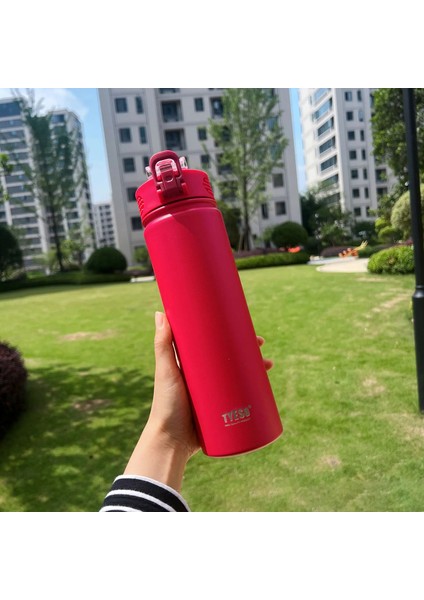 Tyeso 600ML/750ML Termos Su Şişesi Paslanmaz Çelik Araç Termal Kupa Kupa Soğuk ve Sıcak Termal Kupa Yalıtımlı Cupcapacity: 600ML/RENK: Kırmızı (Yurt Dışından)