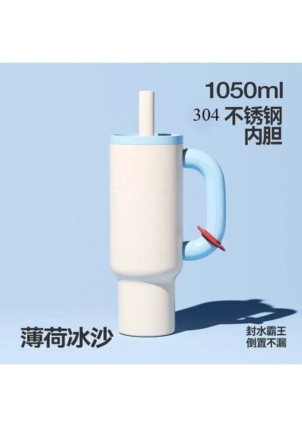 1050ML Termos Kupası Paslanmaz Çelik Vakum Şişesi Soğuk ve Sıcak Daklar Çift Duvar Termal Buzlu Seyahat Kupa Kahve Yalıtım Kapasitesi: 1050ML/RENK: B (Yurt Dışından)
