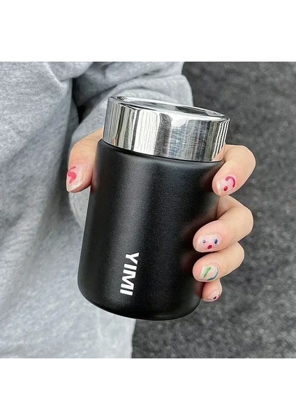 230ML Mini Paslanmaz Çelik 316 Termos Kupa Moda Taşınabilir Cep Vakum Şişesi Kahve Çayı Termal Su Şişesi Tumbler Kapasite: 230ML/RENK: Siyah (Yurt Dışından)