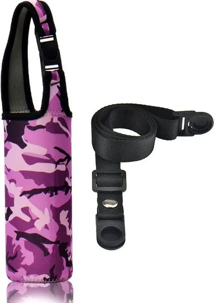 Moda Baskı Su Şişesi Çanta ile Strap Kadın Erkekler Taşınabilir Spor Su Şişesi Kapak Çantası Kılıf Koruma Şişeleri Taşıyıcı Açık Mekan Renk: 11 (Yurt Dışından)