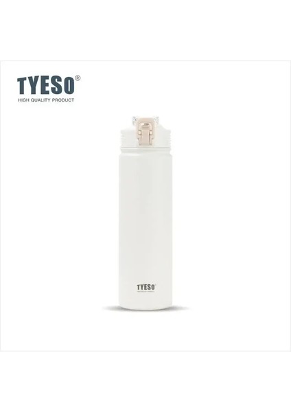 600/750ML Tyeso Su Şişesi Kapak Yalıtımlı Paslanmaz Çelik Termos Seyahat Spor Şişeleri Soğuk Isı Termal Mugkapakite: 600ML/RENK: Beyaz (Yurt Dışından)