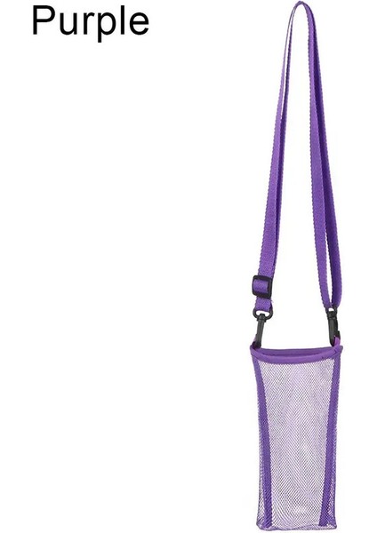 Açık Hava Spor Su Şişesi Kapağı Taşınabilir Örgü Fincan Kayış Torbası Dağı Taşıma Çanta Fincanı Aksesuarları Renk: Mor1 (Yurt Dışından)