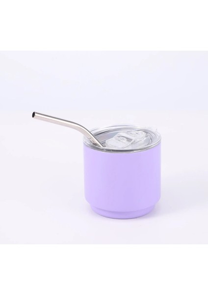 4oz Mini Kahve Kupası, Küçük Ruh Kupası, Açık Hava Taşınabilir Araba Kupası, 304 Pasalı Çelik Termos Kupası Saman Kapasitesi: 4oz/renk: Pembe (Yurt Dışından)