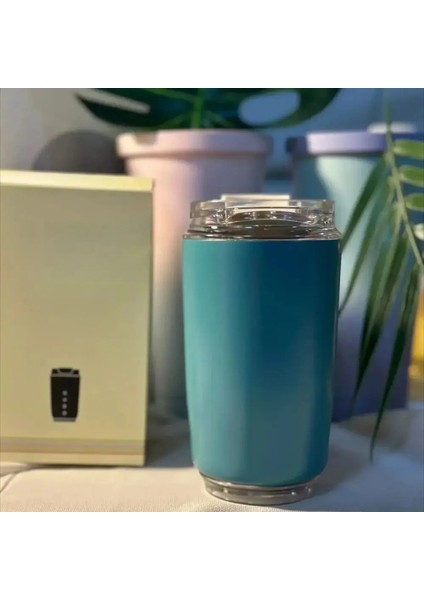 320ML Tumbler Termos Kupası Suçlu Beyaz Kahve Kahve Kupa Yalıtımlı Su Şişesi Seyahat Paslanmaz Çelik Vakum Şenlikler Içme Ket Isıtı Kapasitesi: 320ML/RENK: Semg - Mavi (Yurt Dışından)