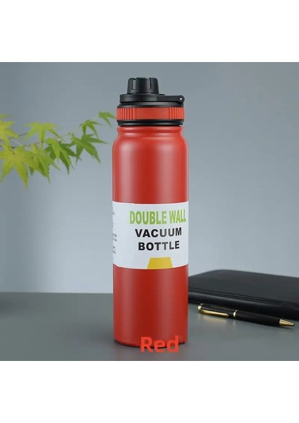 600/800ML Dış Mekan Termos Su Isıtıcısı Su Şişesi Çay Filtresi Paslanmaz Çelik Izli Yalıtımlı Kupa Sızdıran Kılavuz Spor Şişesi Kapasite: 800ML/RENK: Kırmızı (Yurt Dışından)