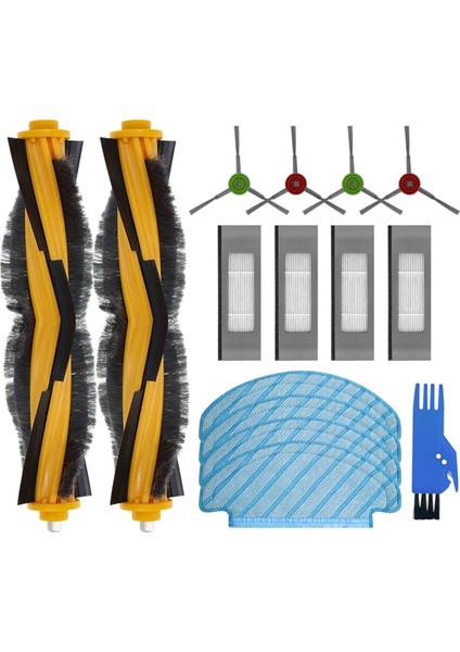 Ecovacs Için Debot Ozmo T8+ / T8 Aıvı / T8 Max / N8 Plus / N8 Pro Roller Yan Fırça Filtre Mop Toz Torbası Parça Aksesuarları (Yurt Dışından)
