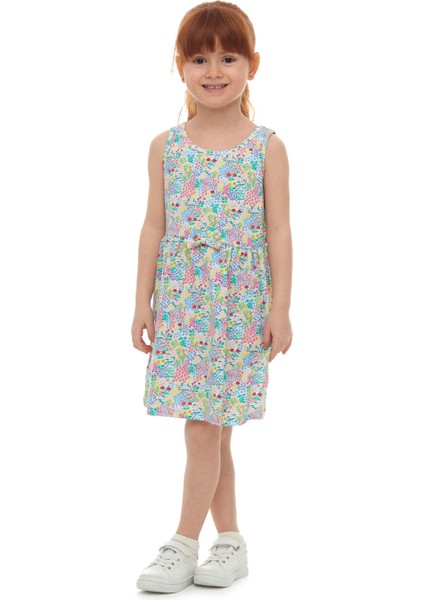Botanic Garden Kız Çocuk Desenli Kolsuz Elbise