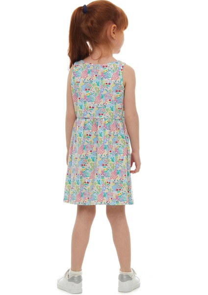 Botanic Garden Kız Çocuk Desenli Kolsuz Elbise modelleri