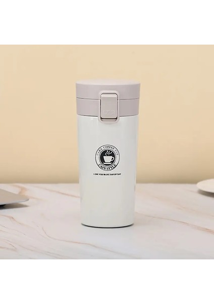 500ML Termal Kupa Sızdırmaz Termos Kupa Kahve Çift Duvarı 304 Paslanmaz Çelik Kahve Kahve Kahve Kahve Kahve Kahve Kahve Kahve Termos Su Şişesi Kapasite: 500ML/RENK: Beyaz (Yurt Dışından)