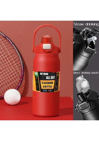 Termal Kupa 26OZ/33OZ/40 Oz/50 Oz Dış Mekan Termos Paslanmaz Çelik Vakum Şişeler Soğuk ve Sıcak Spor Kapasitesi Sıcak Suyu Şişe: 1200ML 40OZ/RENK: Kırmızı (Yurt Dışından)