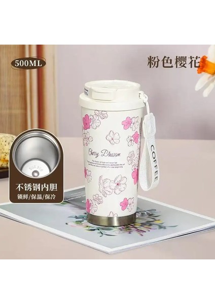 Yeni Su Şişesi Van Go-Gh Thermos Kahve Kupası 2025 Valley Çiçek Su Kupası'nın Yeni Görünümlü Çift Içme Kupası Lily Kapasite: 500ML/RENK: Multi (Yurt Dışından)