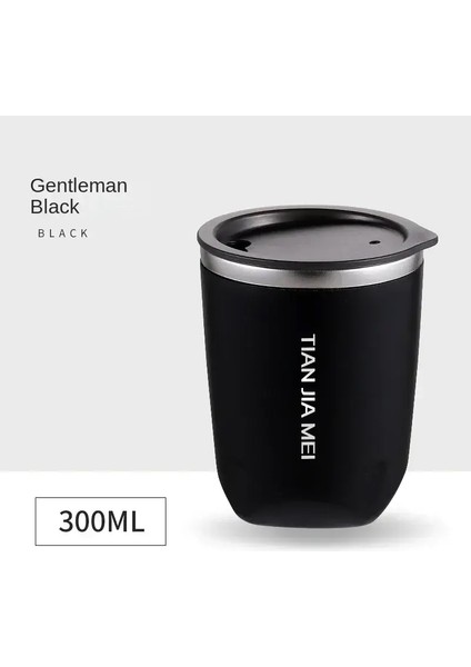 300ML 304 Paslanmaz Çelik Kahve Kupa Kupa Izli Kahve Kahve Kupa Çift Duvar Kahve Tumbler Isıya Dalı Içki Kaynağı: 300ML/RENK: Beyaz-1pcs (Yurt Dışından)