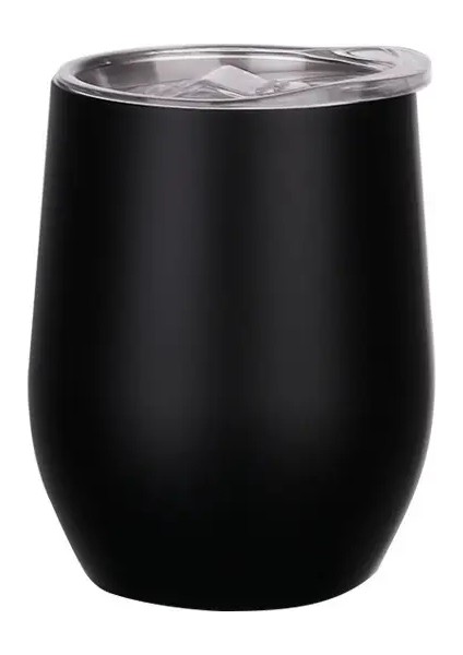 12 Oz Paslanmaz Çelik Çift Katmanlı Sprey Boyalı Yalıtılmış Dak Mini Yumurta Dağı Açık Araba Taşınabilir Kahve Cupcapacity: Pensu 12OZ/RENK: Siyah (Yurt Dışından)