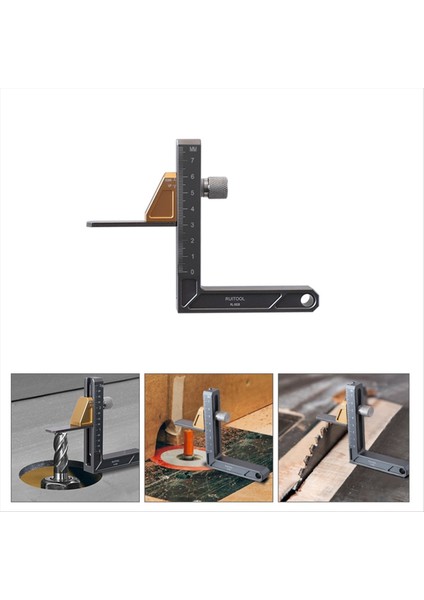 Ruitool Yükseklik Göstergesi Alüminyum Alaşım Tablosu Yükseklik Göstergesi Metrik Ölçüm Aracı Tablo Testere Derinlik Ölçüm Cetveli (Yurt Dışından) fırsatları