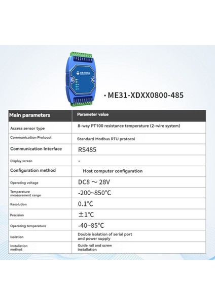 Sıcaklık Edinme Modülü 8 Yollu Modbus RS485 T Tip Kermokupl Giriş Ağ Geçidi Watchdog Dns Endüstriyel (Yurt Dışından) indirimleri
