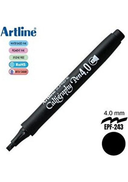 Supreme Kaligrafi Kalemi 4.0 Siyah Renk 1 Adet Yüksek Kalite Yazım Deneyimi fiyatları